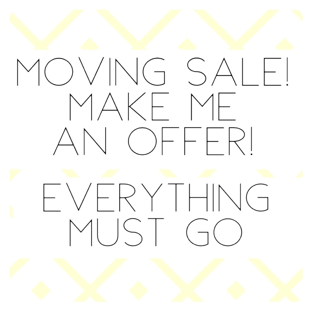 Moving sale